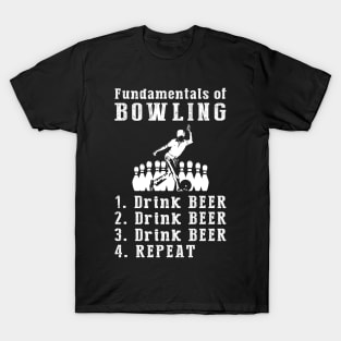 Bowling & Beer: Strikes and Sips Tee T-Shirt